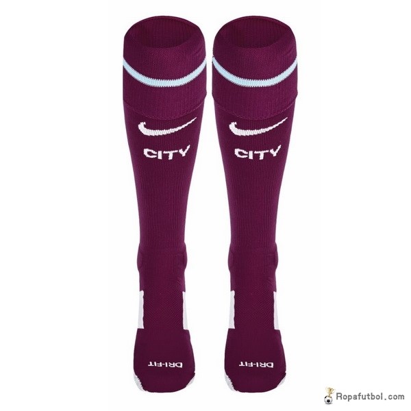 Calcetines Manchester City Replica Segunda Ropa 2017/18 Purpura